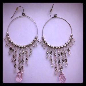 Blush beaded earrings
